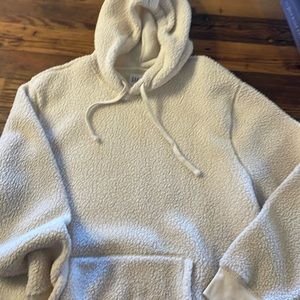 Gap cozy hoodie, cream Sherpa material